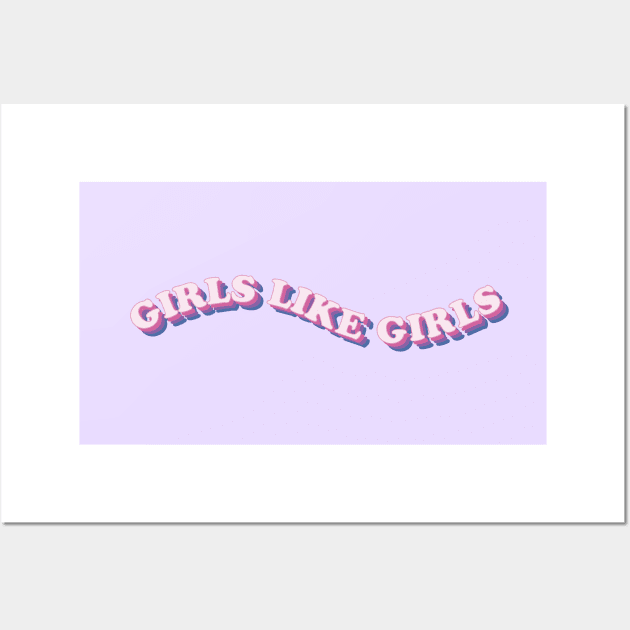 Girls like girls (bisexual flag colors) Wall Art by Flor Volcanica